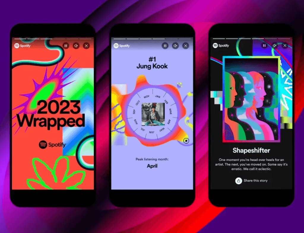 Tendenze graphic design 2025: Immagine di Spotify Wrapped Event