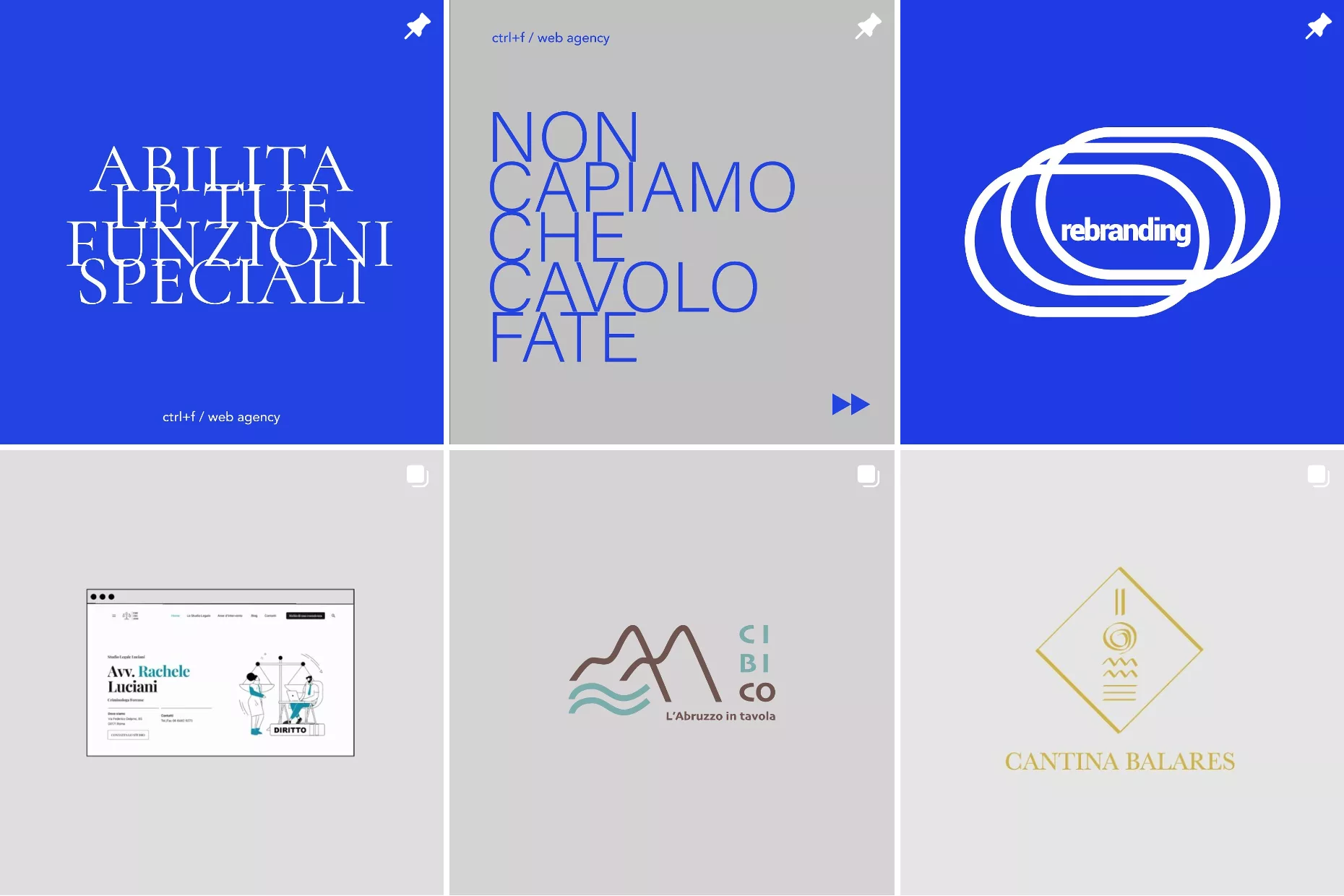 Feed Instagram ctrl+f / concept agency