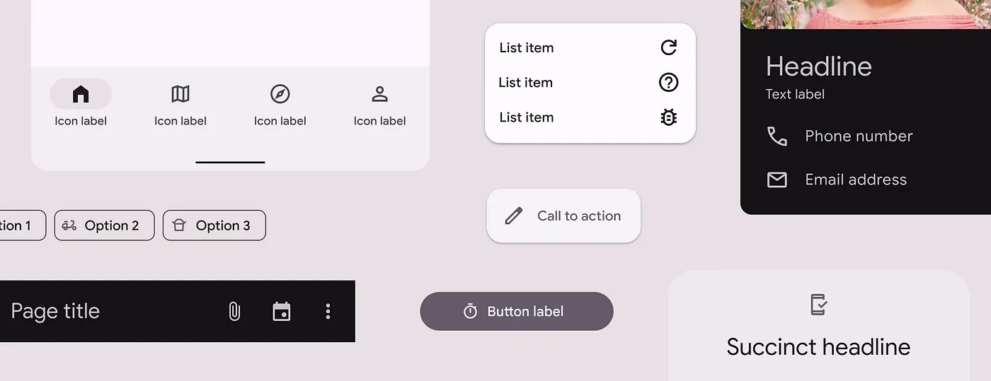 Esempio di Material UI Design