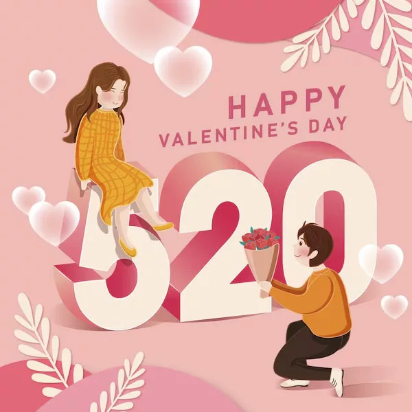 San Valentino con il numero 520, che significa 'Ti amo' nella cultura cinese