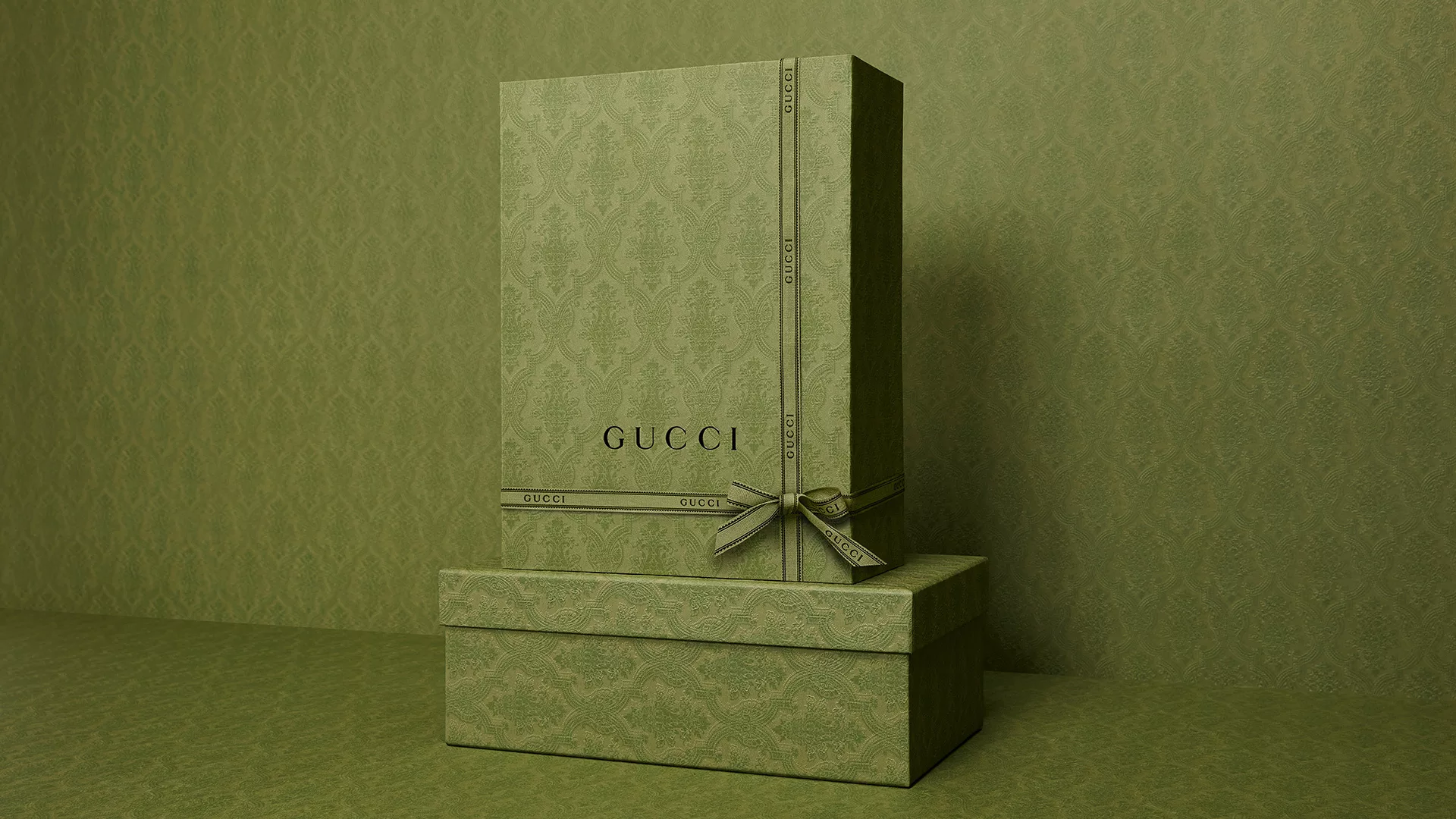 Immagine del packaging Gucci eco-friendly 100% riciclabile