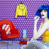 Donne nel graphic design. Immagine della campagna Aizone, ispirata all'arte di Roy Lichtenstein, realizzata dallo studio Sagmeister & Walsh